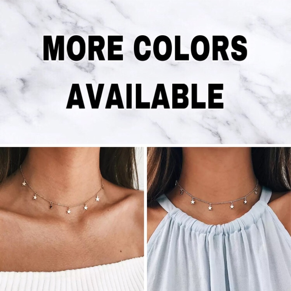 ⚜️[𝟯/$𝟭𝟴]⚜️Silver Star Delicate Choker NEW - Picture 7 of 9